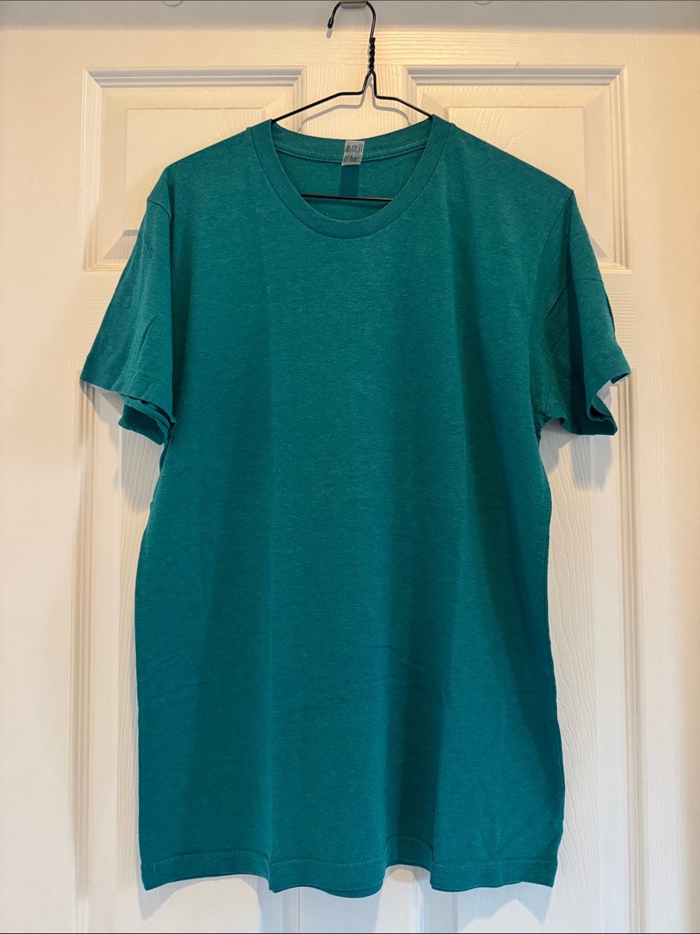 American Apparel 50/25/25 Track Shirt, like new, in deep teal